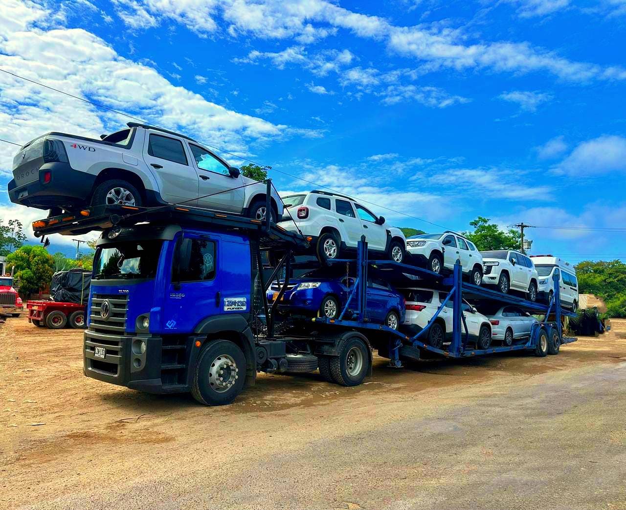 Niñera para carros. Transporte de vehículos, camiones